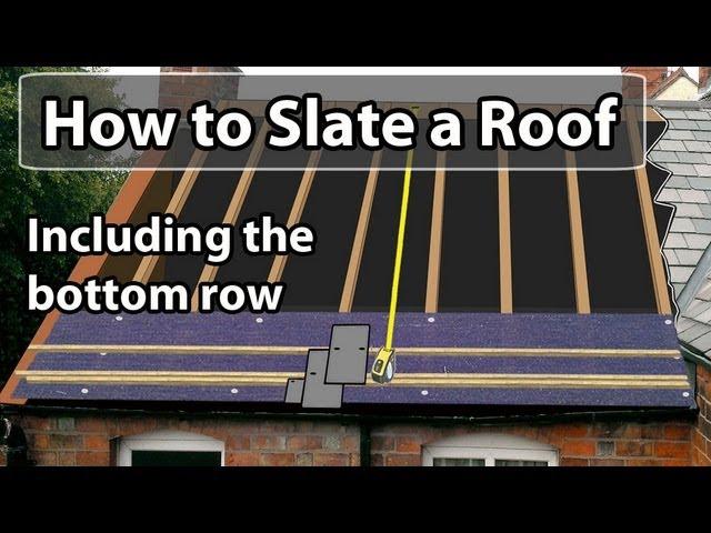 How to SLATE a roof - Set out a slate roof & bottom row