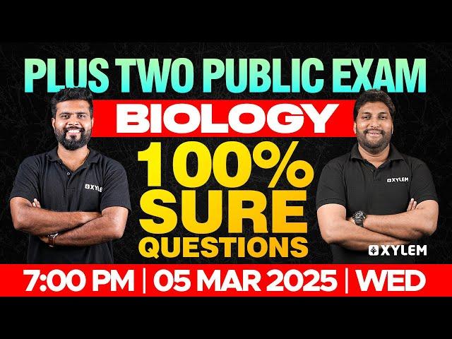 Plus Two Public Exam: Biology | 100 Sure Questions | Xylem Plus Two