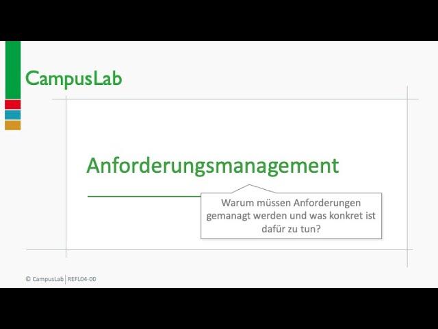 Requirements Engineering - Anforderungsmanagement