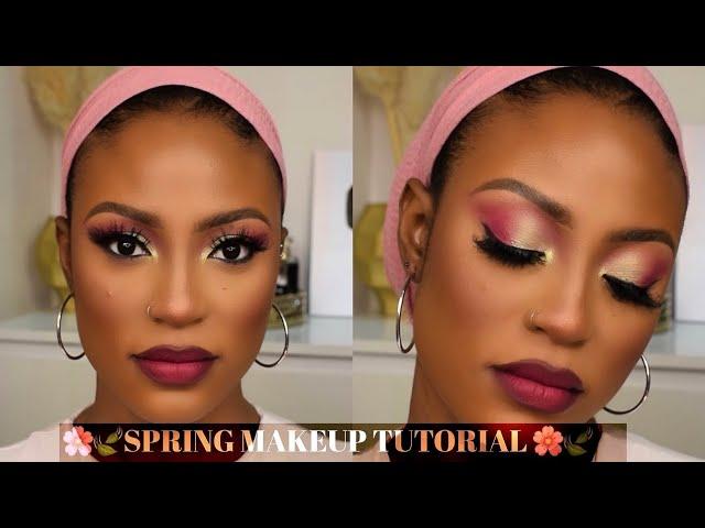 FULL FACE MAKEUP TUTORIAL || COLORFUL SPRING MAKEUP TUTORIAL #beginnerfriendly #woc #poc