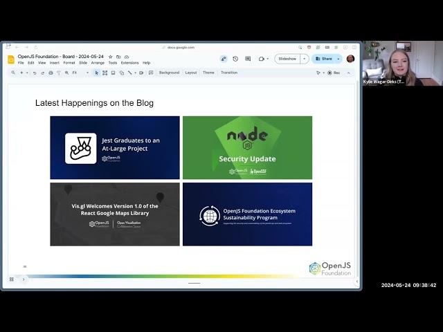 OpenJS Foundation Public Board of Directors Meeting - May 24, 2024
