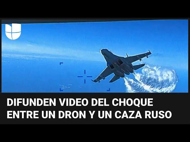 Así fue el choque entre el dron de EEUU y el caza ruso sobre el Mar Negro