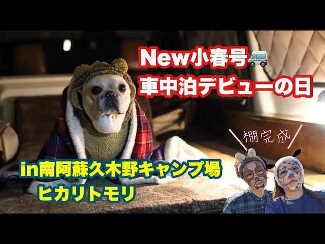 【犬連れ車中泊】タウンエースで初の車中泊inヒカリトモリ