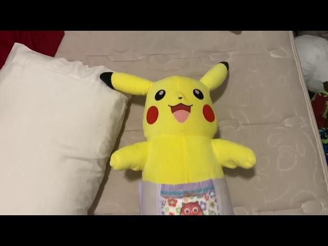 Pikachu In Wet Goodnites Diapers!