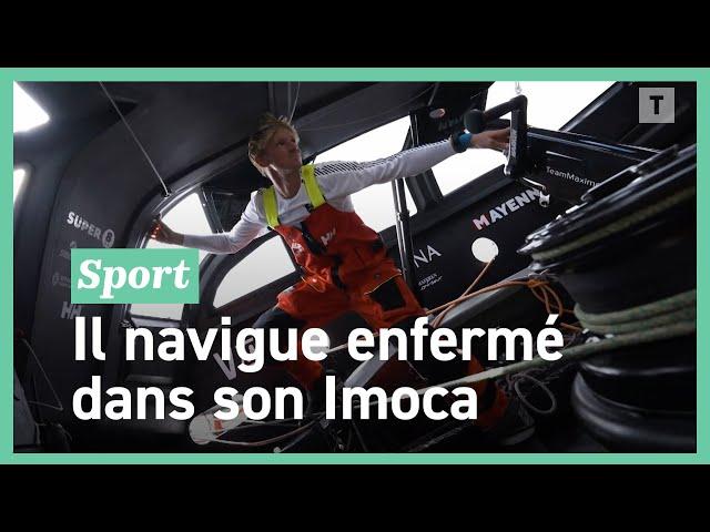 Route du Rhum : Maxime Sorel navigue au sec dans son nouvel Imoca V and B - Monbana - Mayenne