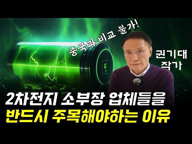 2025년 대한민국 2차전지 산업, 결국 중국은 뒤쳐지고 엄청난 격차가 벌어지게 된다! (권기대 작가 1부)