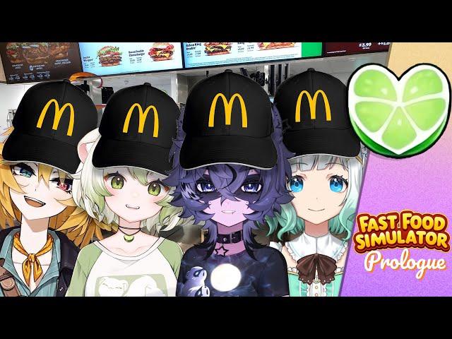 Servin' Food with @Snuffyowo, @Dokibird and @mintfantome || Laimu play Fast Food Simulator