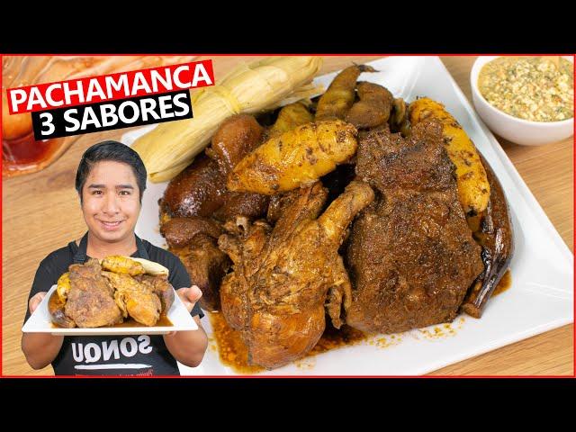 Como preparar PACHAMANCA DE 3 SABORES (Pollo + Res + Chancho) Clásico Peruano | Sonqu