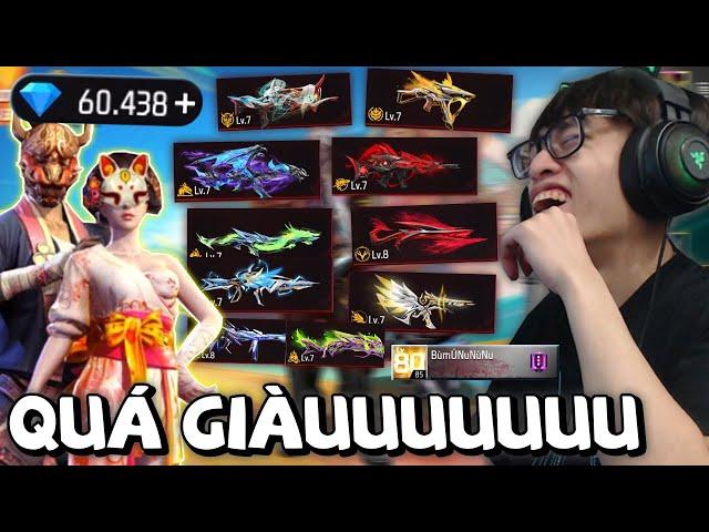 NICK NÀY LV 85 SỞ HỮU 16 SKIN NÂNG CẤP, TVC MÙA 1 2, HÙNG AKIRA NẠP 60K KC NÂNG FULL LV 8 SIÊU GIÀU