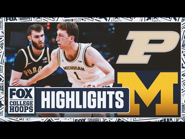 Purdue Boilermakers vs. Michigan Wolverines Big Ten Tournament Highlights | FOX College Hoops