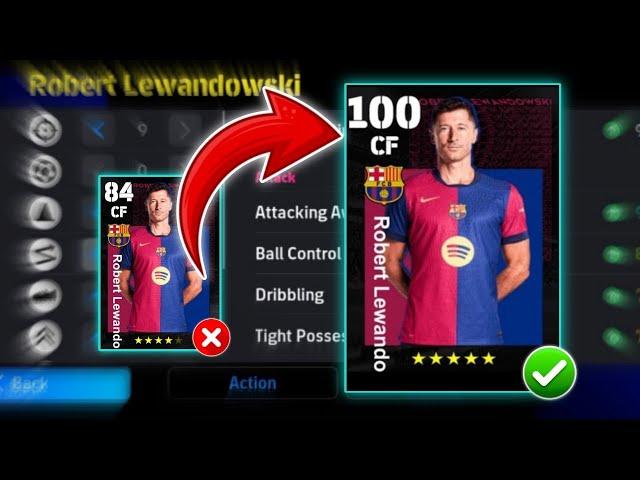 How To Train Free R.Lewandowski In Efootball 2024 | R.Lewandowski Efootball 2024 Max Level