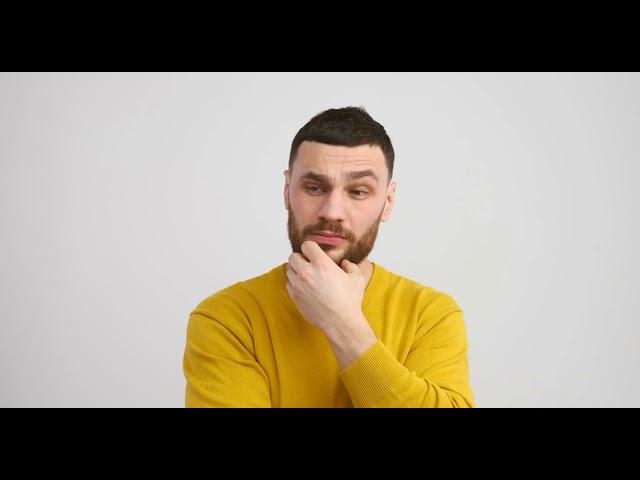 Man thinking stock video|thinking|man with beard thinking|stock video|Pixadisc|copyright free video|