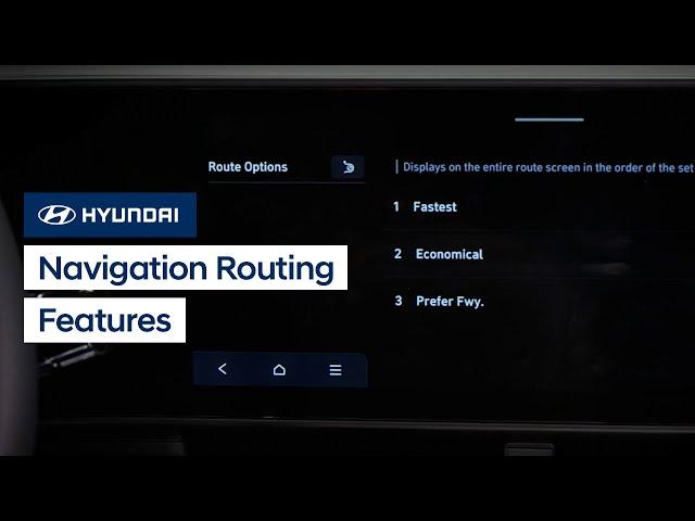Navigation Routing Features | Hyundai