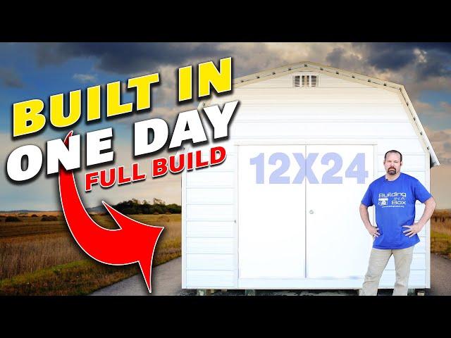 Building A Barn Style Portable Shed In One Day - With A DIY Shop Building Kit