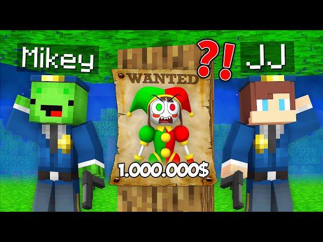 Why Multi POMNI is WANTED? JJ and Mikey BECAME Police in Minecraft - Maizen Challenge