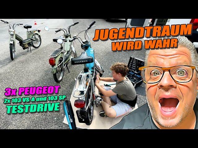 Ein Jugendtraum wird wahr - 3 Peugeot 103 Mopeds Mofas im Test - Back to the 80ties