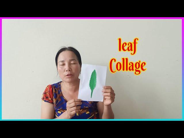 Cut and paste craft paper into shape: leaf