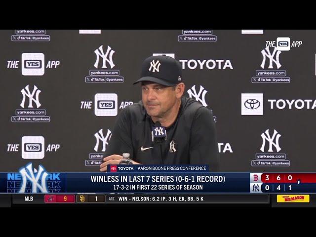 Aaron Boone after series loss to Boston