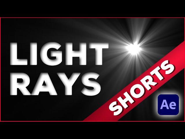 How to make light rays in After Effects | After Effects tutorial #Shorts