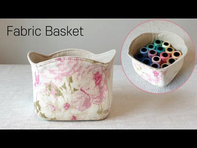 DIY 곡선이 예쁜 패브릭 바구니/패브릭 수납함 만들기 - How to sew a Fabric Basket/무료패턴공유