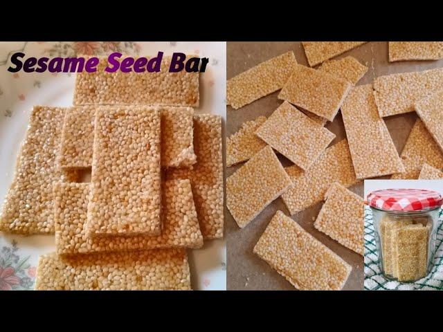 Sesame seed Bar/Easy and quick snack/how to make Sesame Seed Bar/candy..... by (My ways)