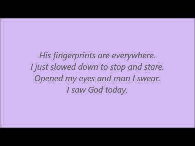 George Strait-I Saw God Today-Lyrics