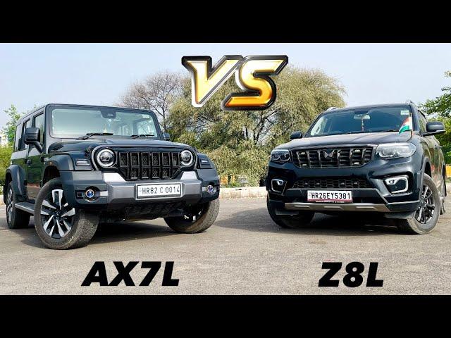 दो भाई दोनों तबाही  Scorpio-N Vs Thar Roxx : The Ultimate Comparison Z8L Vs AX7L