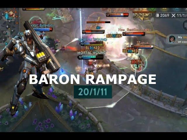 BARON RAMPAGE! *31 KDA* Vainglory5v5