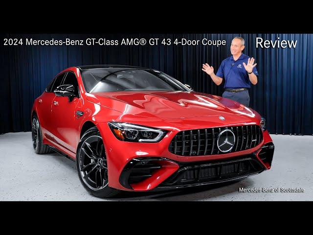 Reviewing The New 2024 Mercedes-Benz GT-Class AMG® GT 43 4-Door Coupe