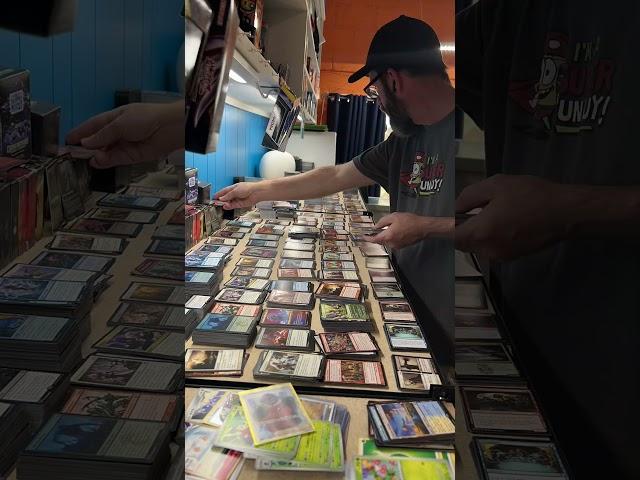 Sorting MTG cards while it’s slow at the store #dailygrind #makeithappen #motivational