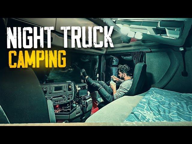 Alone Trucker's Night Routine and Dinner - Truck Camping