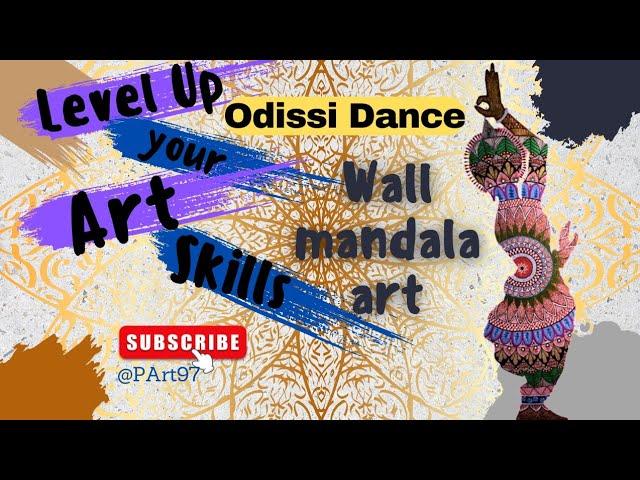 Odissi Dancer In Mandala Patterns | Wall Art Timelapse | Traditional Grace In Mandala @Pikuscreativity