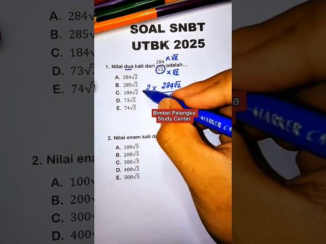 Soal SNBT 2025, Soal dan Pembahasan SNBT 2024, Soal UTBK 2025, Trik Cepat SNBT/UTBK #bimbelsnbt