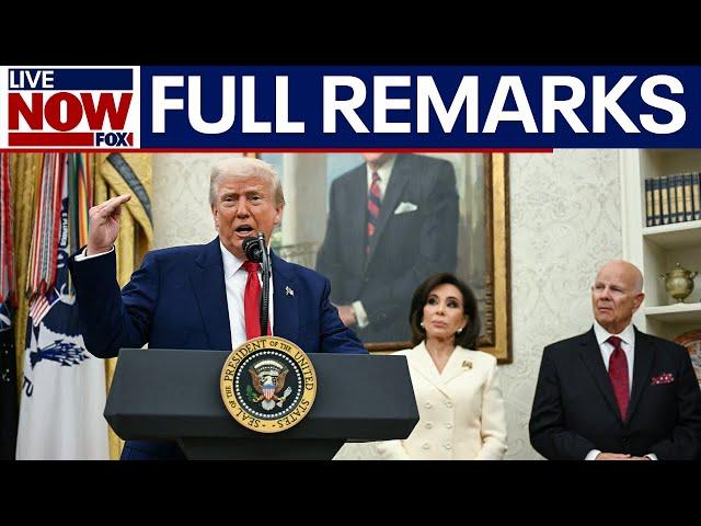 President Trump swears in Jeanine Pirro, discusses Russia & Iran