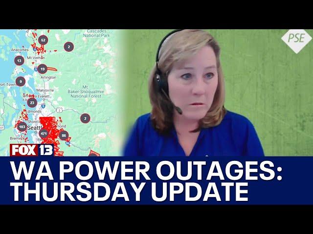 PSE talks power outages due to WA bomb cyclone: Thursday update | FOX 13 Seattle