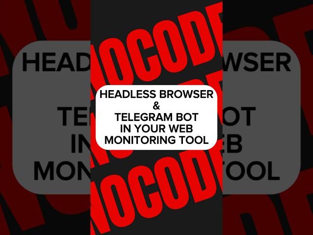 Monitor your website with Headless Browser, Telegram & Latenode!#headless #telegram #automation