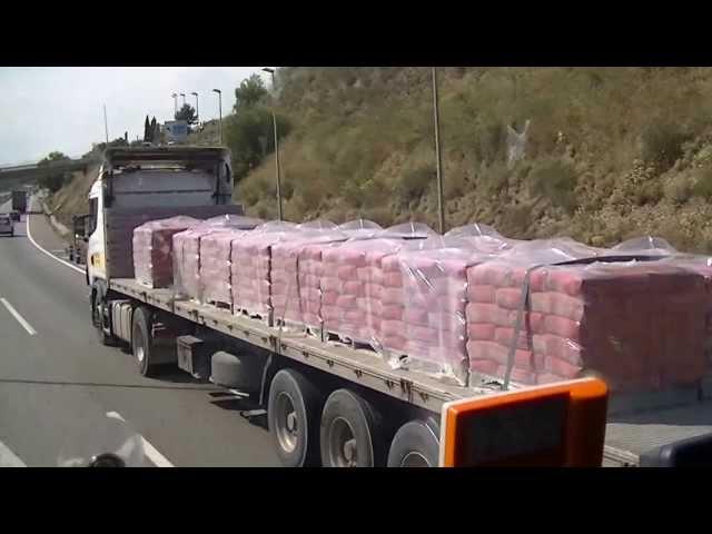 Ladungssicherung in Spanien  Bei uns unmöglich  LKW