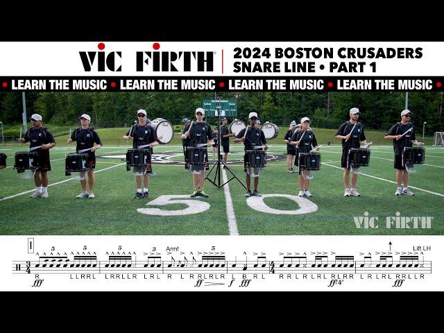 LEARN THE MUSIC | 2024 Boston Crusaders Snare Line | PART 1