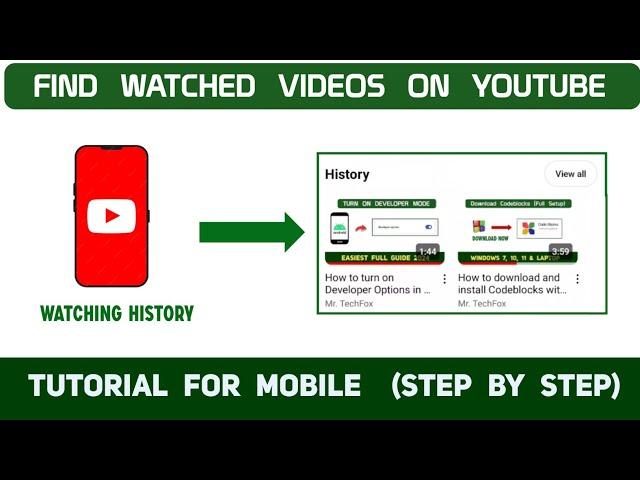 How to find watching history on Youtube  -  Full Tutorial