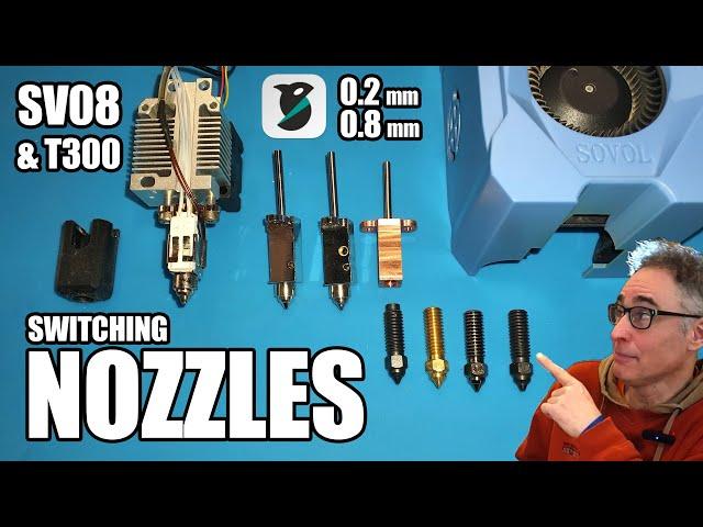 Sovol SV08/T300 Hotend & Nozzle Replacement Guide: 0.2-0.8mm Testing with Orca Presets!