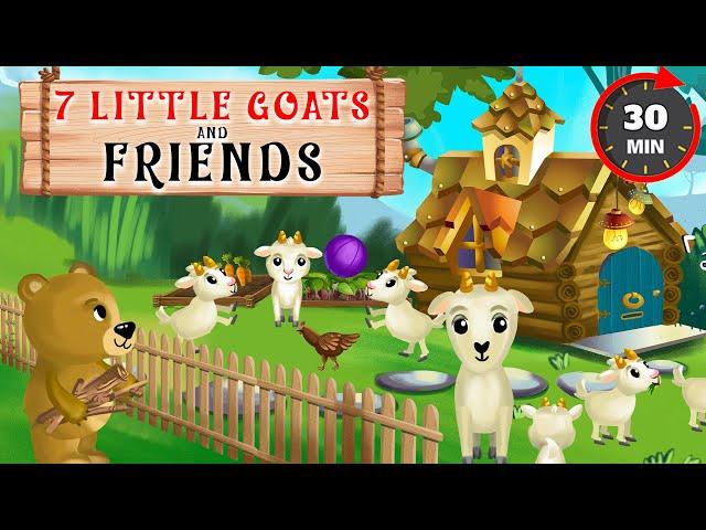 7 Little Goats and Friends | Fairy Tales & Bedtime Stories For Kids | Kiddom Tales