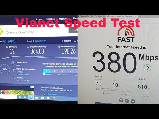 Vianet Fiber Internet Speed Test | What a speed of Vianet | Vianet Speed Test in Computer From LAN