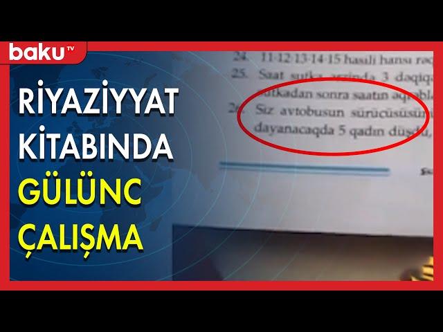 Riyaziyyat kitabında gülünc çalışma - BAKU TV