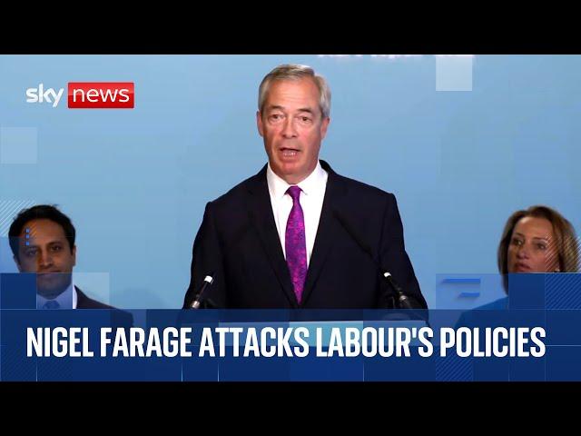 Nigel Farage targets Labour voters with speech attacking Keir Starmer's policies