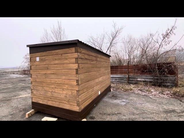 Мобильная баня размер 4х2.2м из сухого бруса.