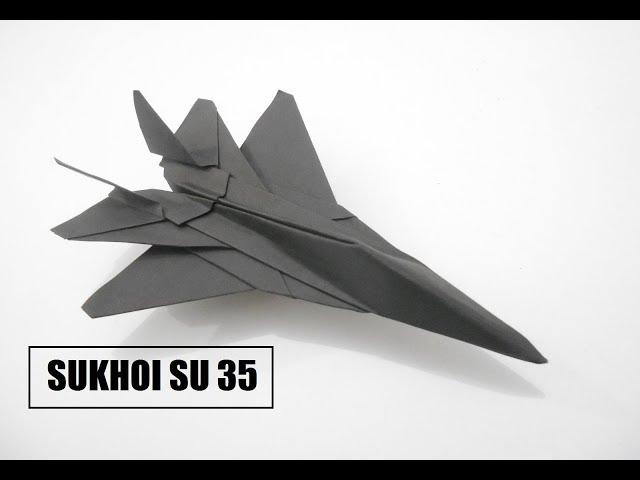 How To Make a Paper Airplane - Best Paper Plane Origami Jet Fighter Is Cool | SUKHOI SU-35