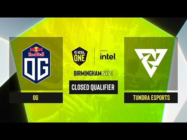 Dota2 - OG vs Tundra Esports - Game 1 - ESL One Birmingham 2024 - CQ - WEU