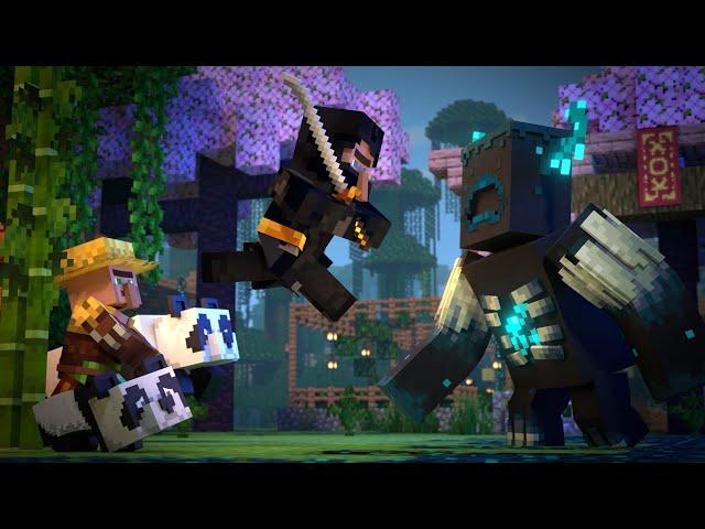 Warden vs Ninja Villager (Minecraft Animation Movie)