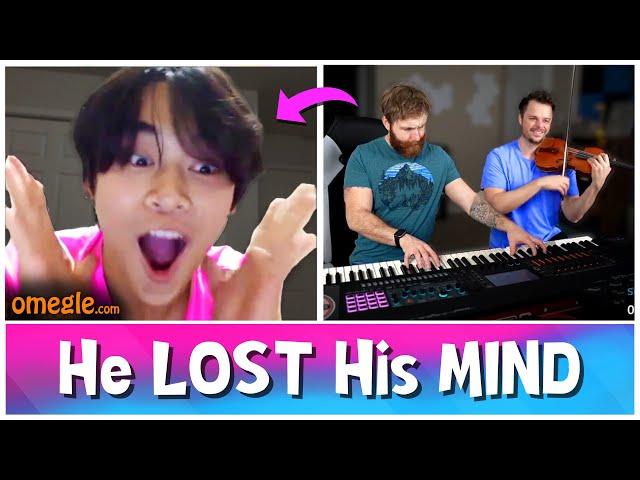 Piano & Violin Duo Play ANIME Music on Omegle