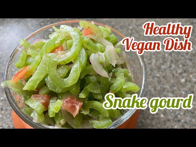 Snake Gourd Salad/புடலங்காய்-Vegan Dish/පතෝල #SriLankancuisine #sambal#salad @SerinRecipeAndVlogs